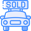 sold car icon blue